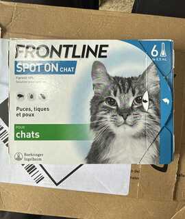 Accessoires pour animaux fRONTLINE ANTI PUCE, TIQUE, POUX. Pour chat