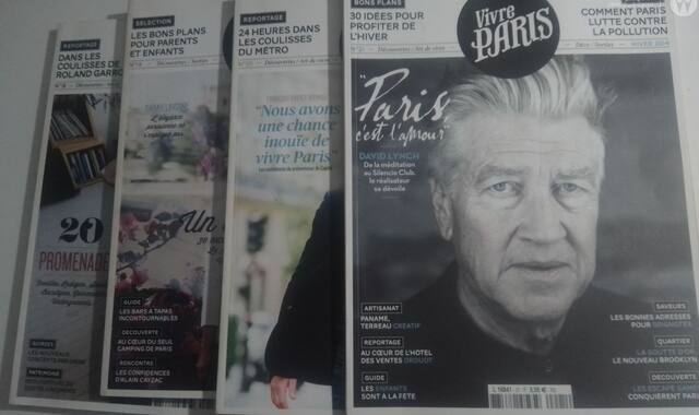 Livres-Revues 4 magazines Vivre Paris 2014