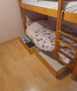 Literie lits superposés avec 2 matelas et alèses
