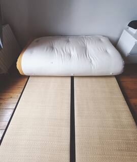 Literie futon japonais 16 cm et tatamis 160*200