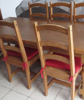 Meubles table chêne + 6 chaises