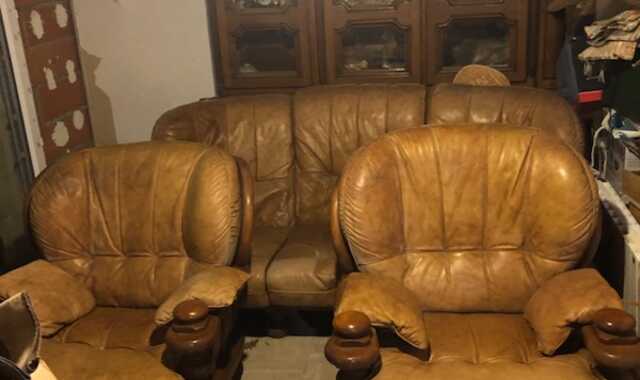 Meubles Canapé et 2 fauteuils en cuir