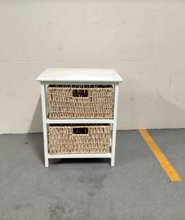 Meubles petites tables chevets osier