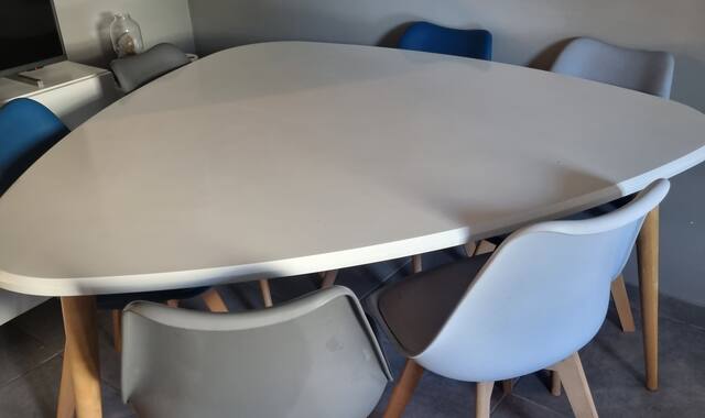Meubles table salle à manger+6 chaises style scandinave