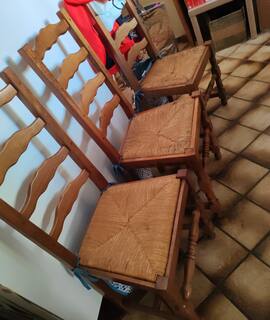 Meubles 6 chaises bois