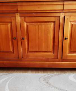 Meubles enfilade merisier 3 tiroirs 3 portes