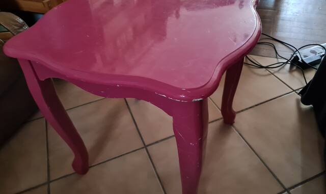 Meubles table enfant rose