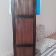 Meubles joli colonne en bois et bambou à 3 casiers