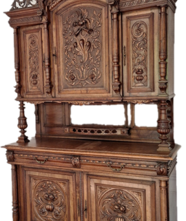 Meubles buffet style Henri II en bois massif sculpté