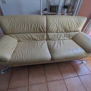 Mobilier canapé 3 places en cuir