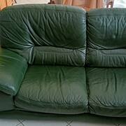 Mobilier canapé d'angle en cuir