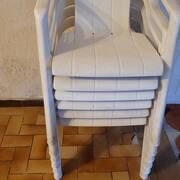 Mobilier chaises de jardin blanc