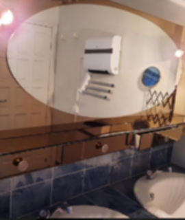 Mobilier grand miroir de salle de bain vintage