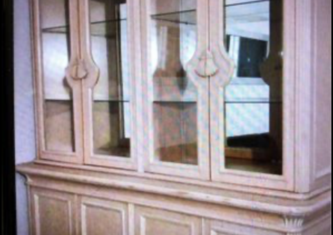 Mobilier meuble ceruse vitrine