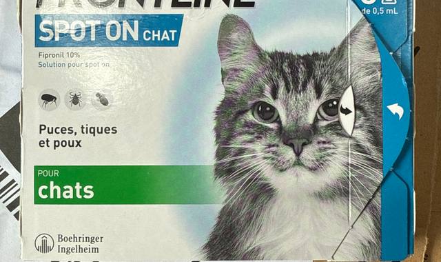 Accessoires pour animaux fRONTLINE ANTI PUCE, TIQUE, POUX. Pour chat