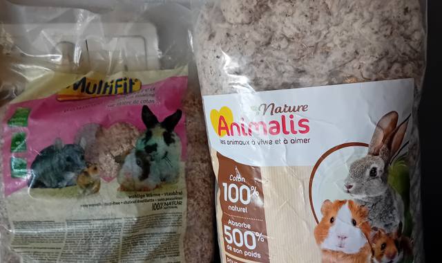 Accessoires pour animaux litière coton pour hamster