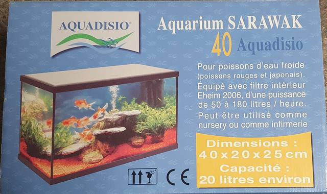Accessoires pour animaux aquarium de 20 litres (40*20*25cm)