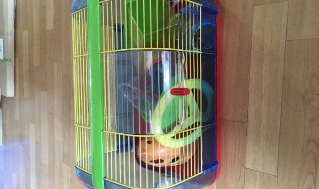 Accessoires pour animaux cage pour hamster ou cochon d'inde + nourriture