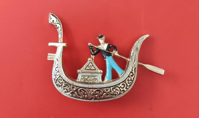 Bijoux, accessoires broche gondole Venise