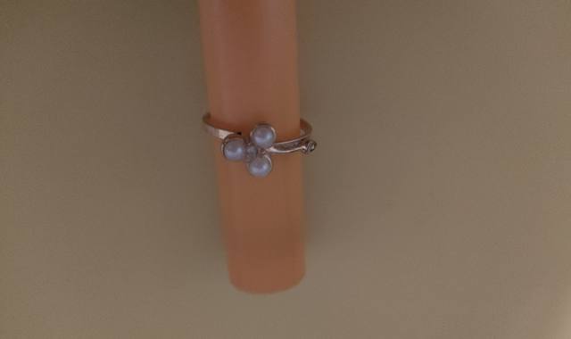 Bijoux, accessoires bague fantaisie perle synthétique