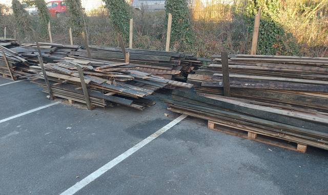 Bricolage Lame de plancher extérieures usagées