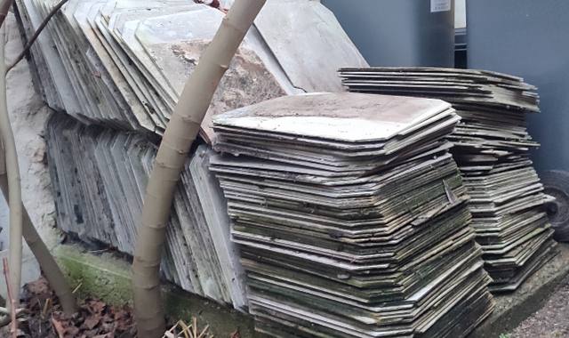 Bricolage ardoise en fibro ciment 40x40cm pour rénovation