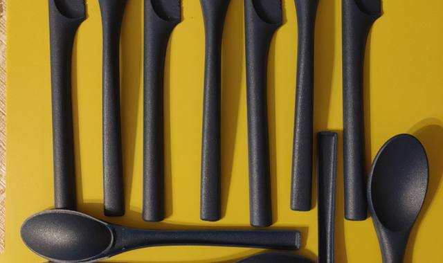 Camping couverts jetables en plastique bleu marine