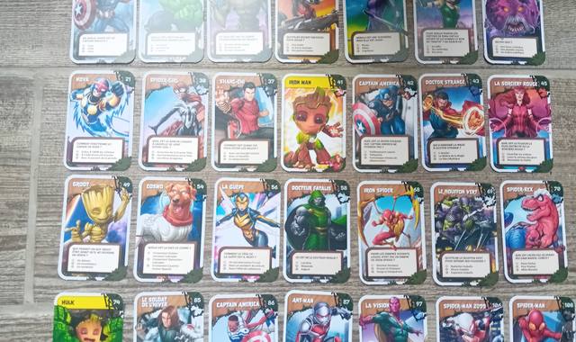 Collection cartes Marvel