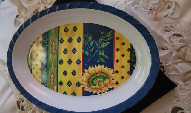 Divers plat plastique decors tournesol