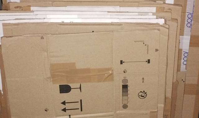 Divers des cartons de déménagement