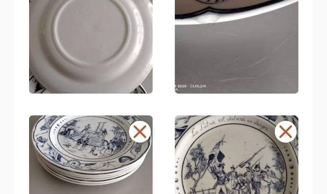 Divers lot 6 assiettes ceramique