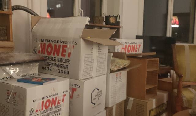 Divers cartons déménagement