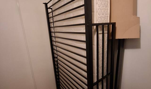 Divers lit mezzanine 1 personne noir acier 90X190