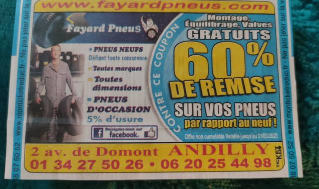 Divers coupon réduction chez FAYARD Pneus