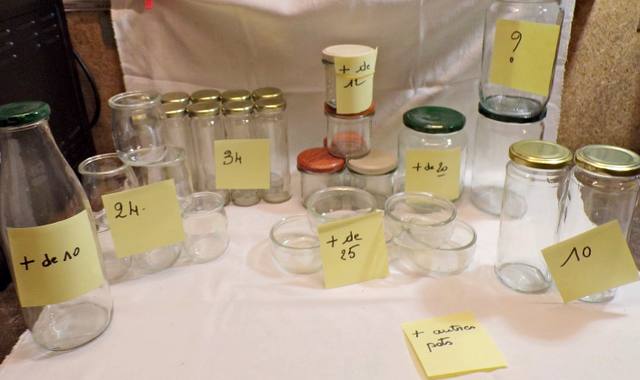 Divers bocaux et pots en verre - bon état - détail/nombre sur la photo