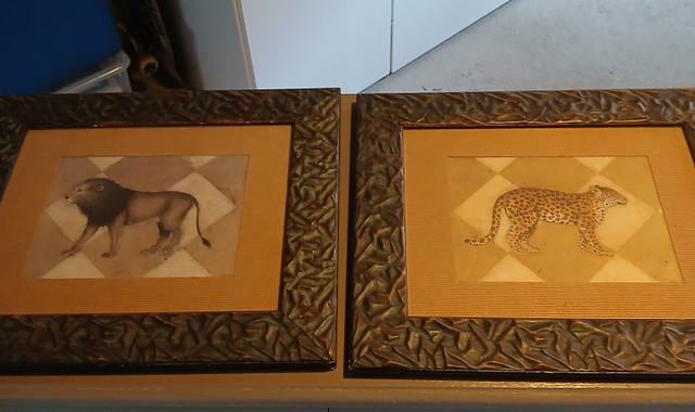 Divers deux cadres animaux