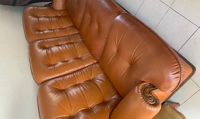 Divers canapé 3 places en cuir