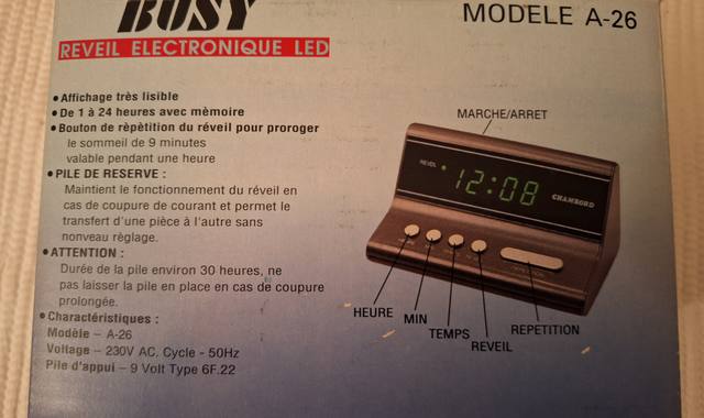 Electroménager réveil électronique LED