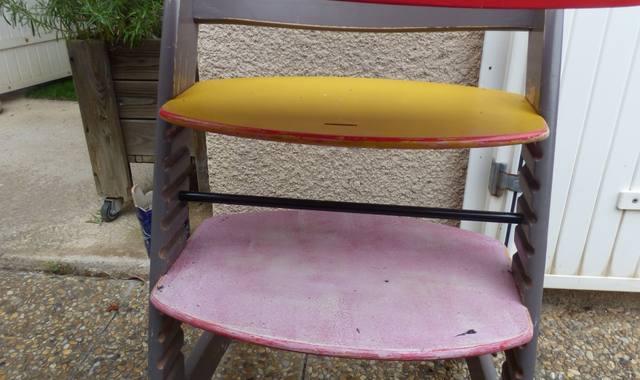 Equipements pour Bébé, Enfants, Puériculture chaise haute en bois pour jeune enfant