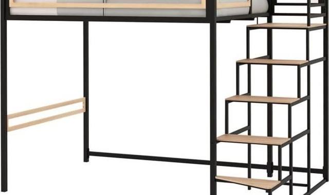 Meubles lit mezzanine métallique 140x190