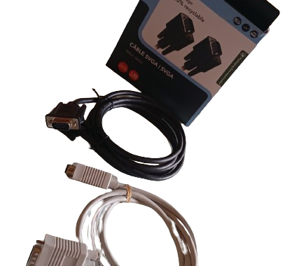 Informatique lot  3 cables vga / svga