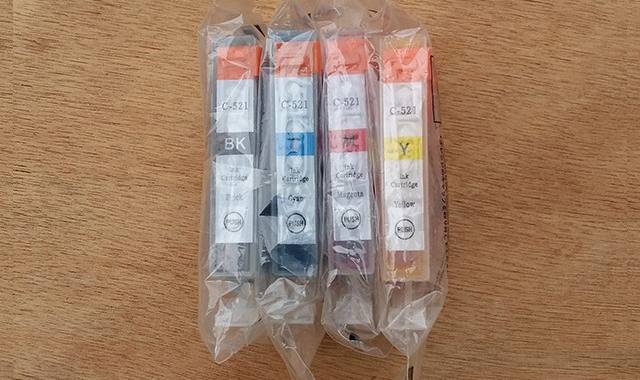 Informatique 4 Cartouches jet d’encre CLI521 imprimantes Canon