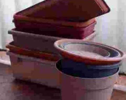 Jardinage jardinières, pots et soucoupes