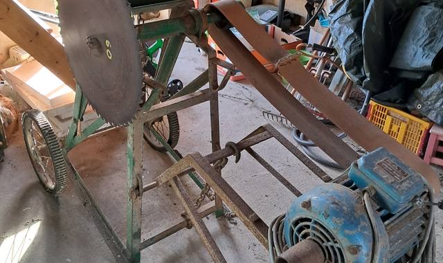 Jardinage banc de scie  circulaire  agricole avec 3 lames moteur triphasé