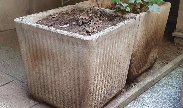 Jardinage 2 Jardinières carrées en ciment