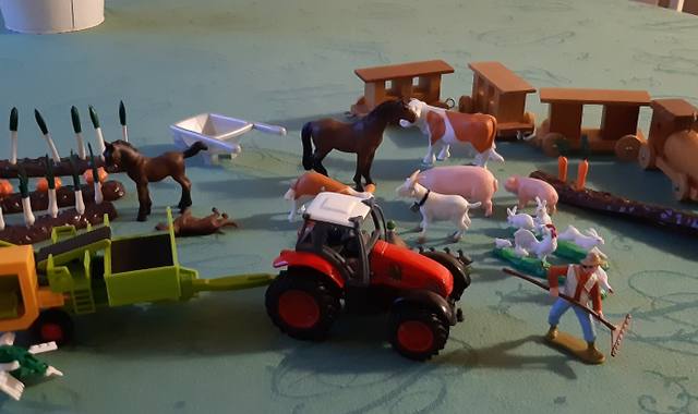 Jeux, Jouets mini tracteur animaux de la ferme
