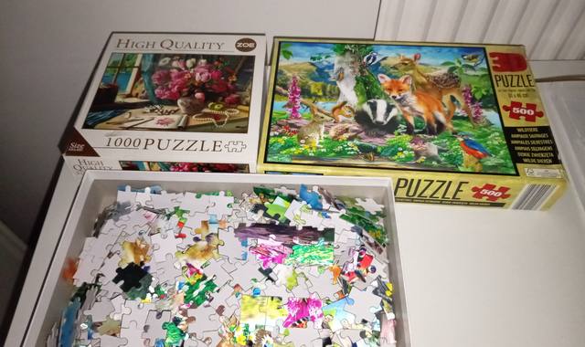 Jeux, Jouets puzzle 1000 et 500 pièces