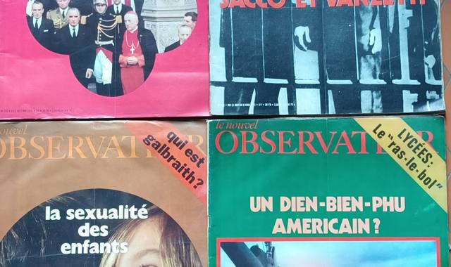 Livres-Revues anciens numéros de "nouvel observateur" années 1975 à 2000