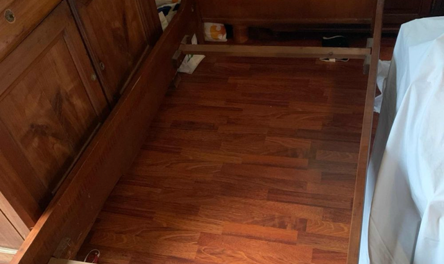 Literie lit bateau bois massif 90