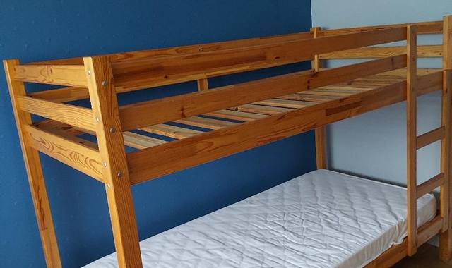 Literie lit superposé en bois